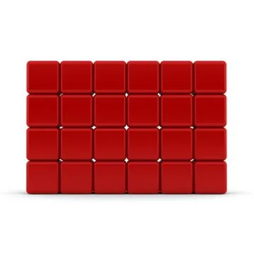 3d rounded cubes abstract background Stock Illustration