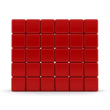 3d rounded cubes abstract background Stock Illustration