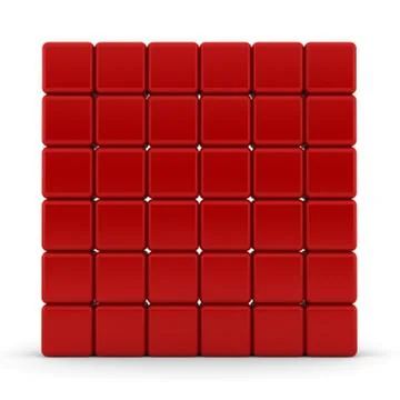 3d rounded cubes abstract background Stock Illustration