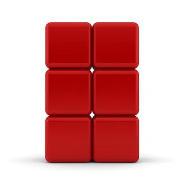 3d rounded cubes abstract background Stock Illustration