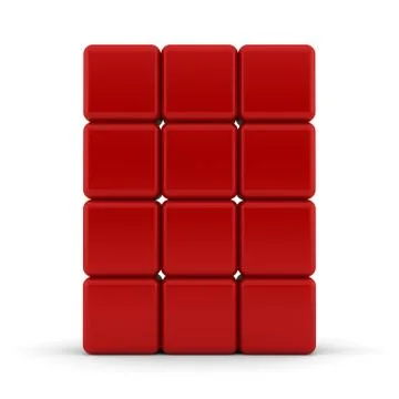 3d rounded cubes abstract background Stock Illustration