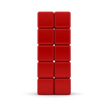 3d rounded cubes abstract background Stock Illustration