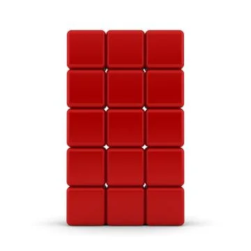 3d rounded cubes abstract background Stock Illustration