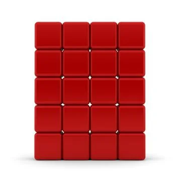 3d rounded cubes abstract background Illustrazione stock