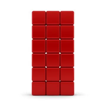 3d rounded cubes abstract background Stock Illustration