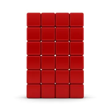 3d rounded cubes abstract background Stock Illustration