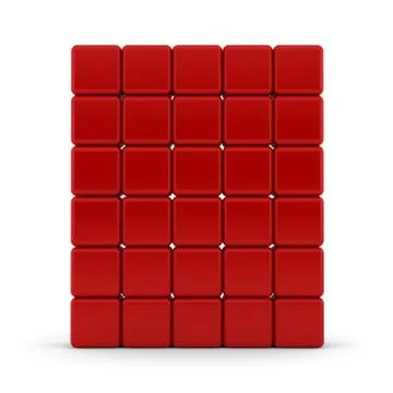 3d rounded cubes abstract background Stock Illustration