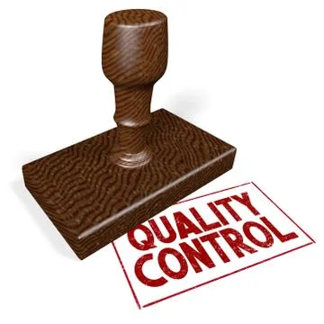 3D rubber stamp - quality control Stock Illustration