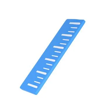 3D Ruler icon school isolated with clipping path. Simple office supplies. Rule 스톡 일러스트