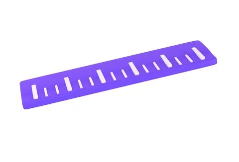 3D Ruler icon school isolated with clipping path. Simple office supplies. Rule 스톡 일러스트