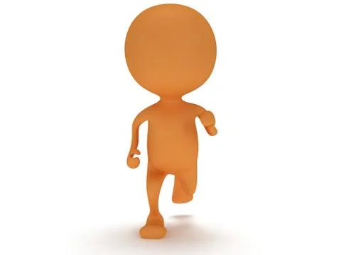 3d running man Stock Illustration