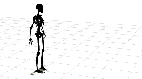 3D running skeleton Stock Footage 141259