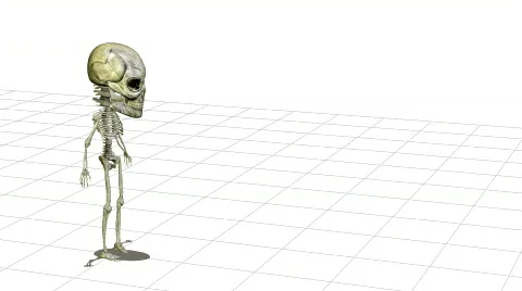 3D running skeleton Stock Footage 142143