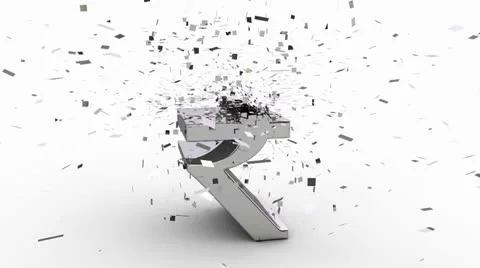 3D rupee currency symbol exploding 動画素材 25561692