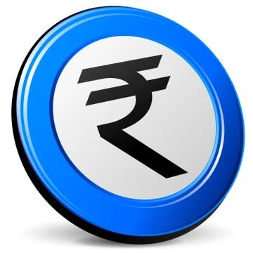 3d rupee icon Stock Illustration