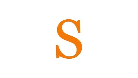 3d S letter logo loopable rotated brown color white background Illustrazione stock