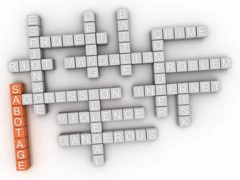 3d Sabotage Concept word cloud Stock Illustration
