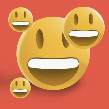 3D sad and pensive emoji illustration cartoon Stock Illustration