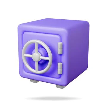 3d Safe Box Isolated on White Stock Illustration