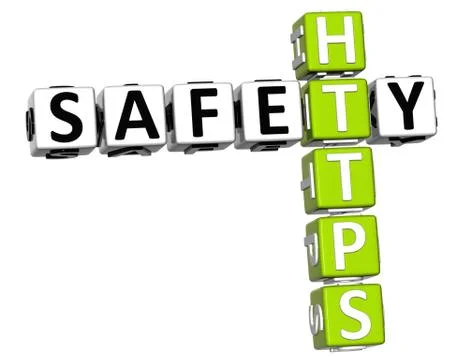 3d safety https crossword Illustration