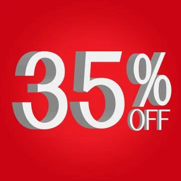 3D sale off text Illustrazione stock
