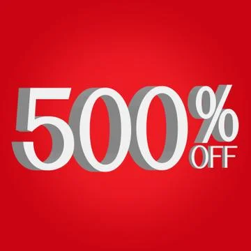 3D sale off text Stock Illustration