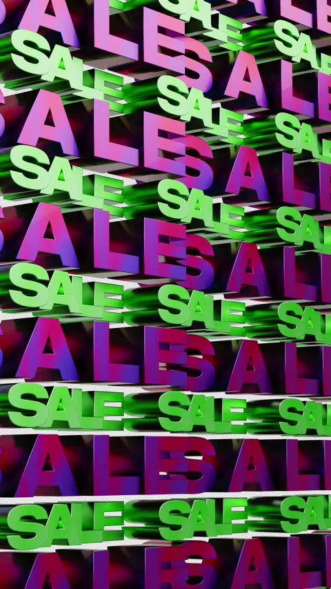 3D Sale Text Pattern on alpha Loop Stock Footage 318082329