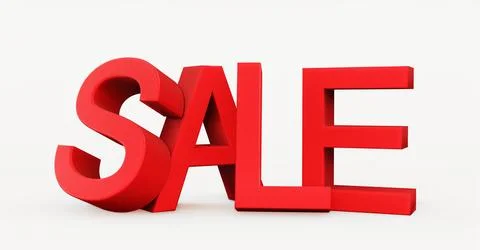 3d sale word , 3D render Stock Illustration