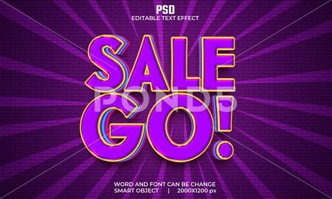 3D Sales text effect - PSD Template PSD Template