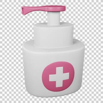 3D Sanitizer Spray Stock Illustration