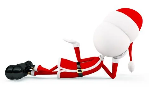 3d santa for christmas Stock Illustration