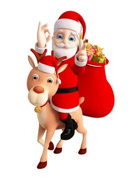 3d santa for Christmas Stockillustratie
