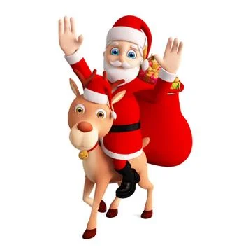 3d santa for Christmas Stock Illustration