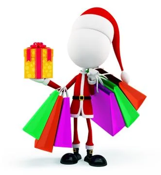 3d santa for Christmas Stock Illustration