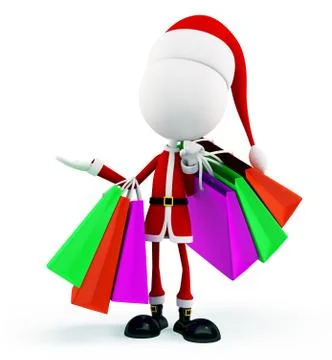 3d santa for Christmas Stockillustratie