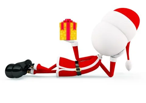 3d santa for Christmas Stock Illustration