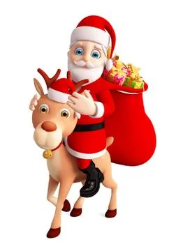 3d Santa for Christmas Stock Illustration