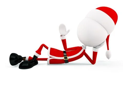 3d Santa for Christmas Illustrazione stock