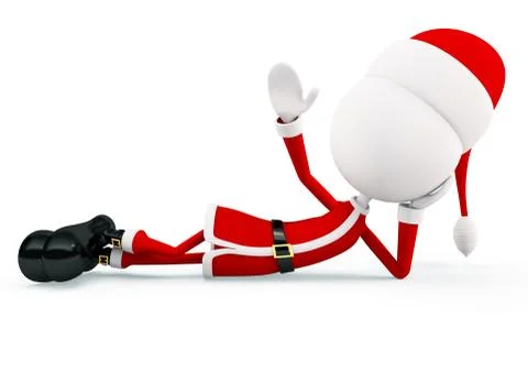 3d Santa for Christmas Stock Illustration