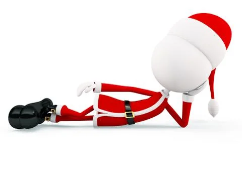 3d Santa for Christmas Stock Illustration