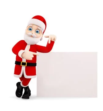 3d Santa for Christmas Stock Illustration