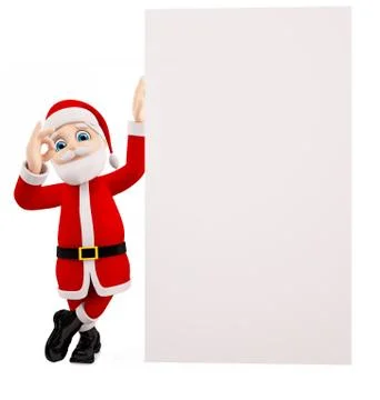 3d Santa for Christmas Stock Illustration