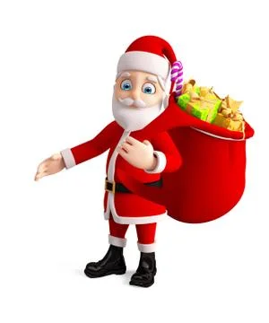 3d Santa for Christmas Stock Illustration