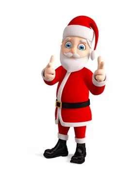 3d Santa for Christmas Stock Illustration