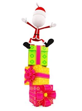 3d Santa for Christmas Stock Illustration