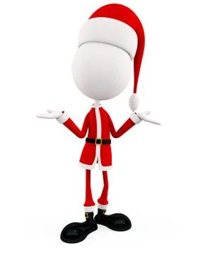 3d Santa for Christmas Stock Illustration