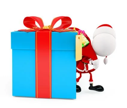 3d Santa for Christmas Stock Illustration