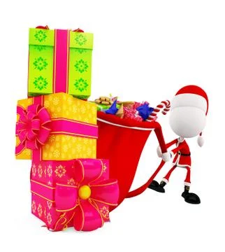 3d Santa for Christmas Illustrazione stock