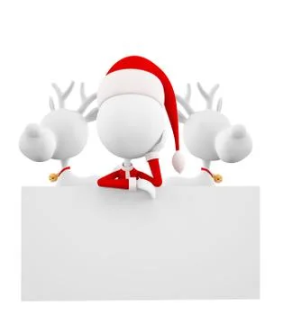 3d Santa for Christmas Stock Illustration