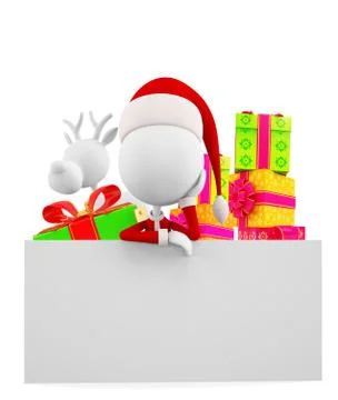 3d Santa for Christmas Stock Illustration